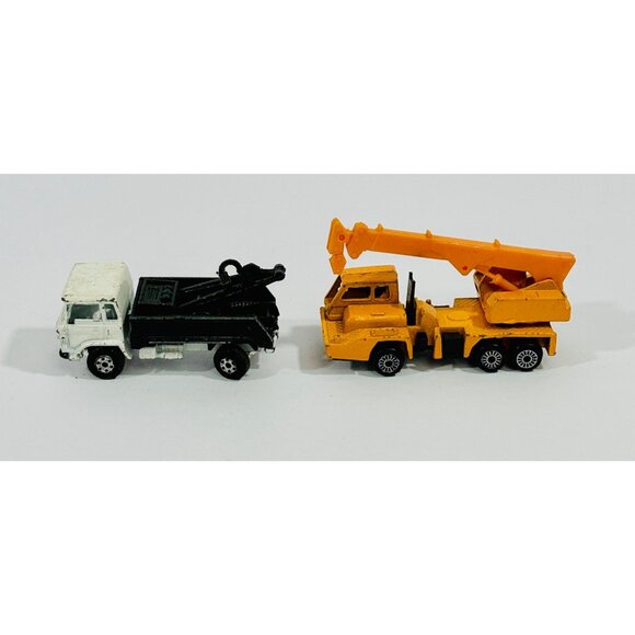 Vintage Yatming Black White Tow Truck & Zylmex Windracers P311 Crane Set Hong Ko - Picture 7 of 12